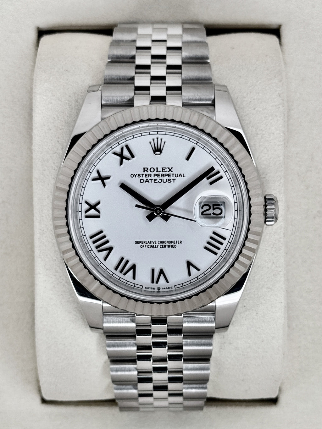 NEW 2026 Rolex Datejust 41mm 126334 Stainless Steel Jubilee White Roman Numeral Dial