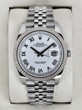 NEW 2026 Rolex Datejust 41mm 126334 Stainless Steel Jubilee White Roman Numeral Dial