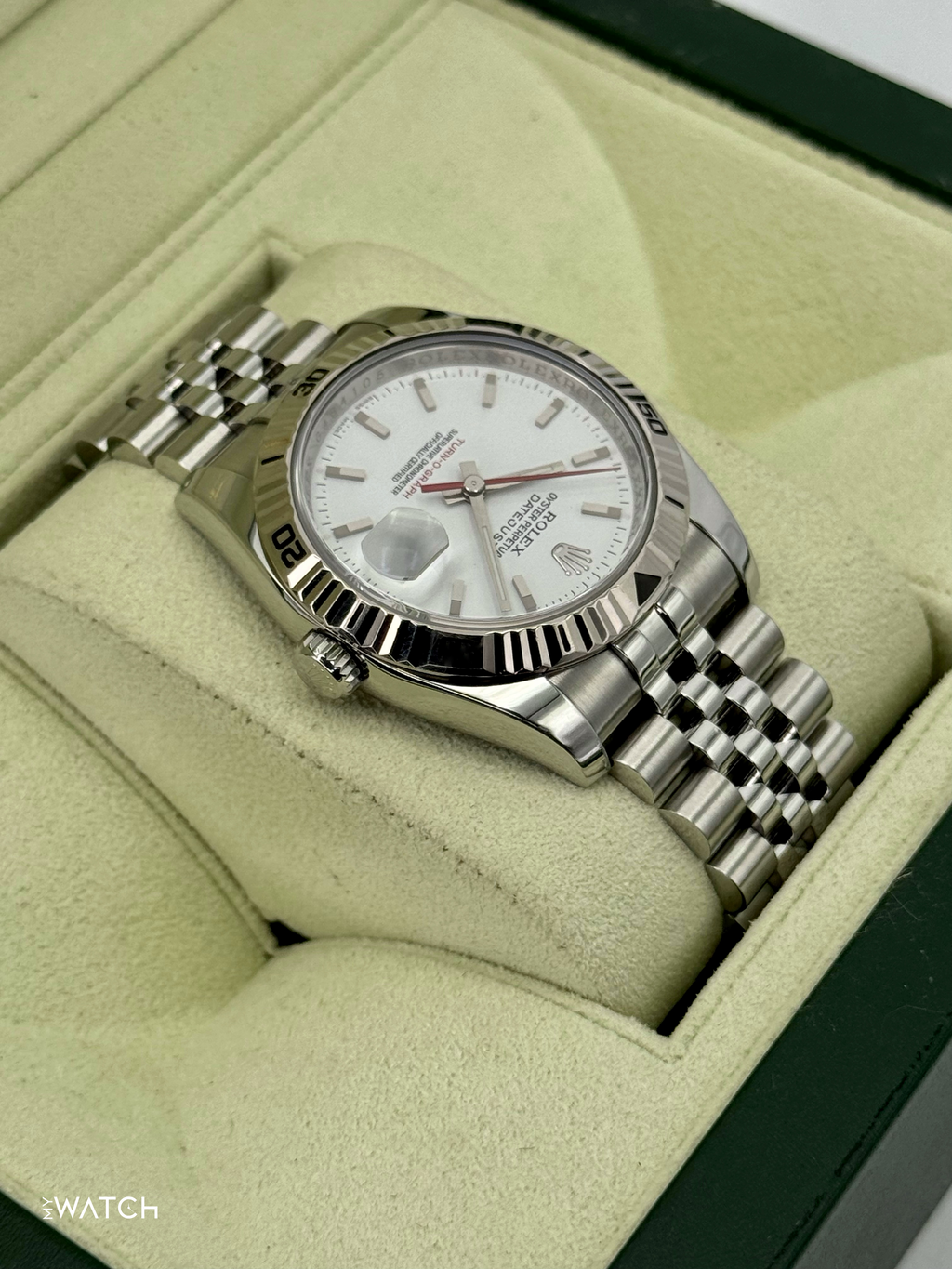 2014 Rolex Datejust Turn-O-Graph 36mm 116264 Jubilee White Dial
