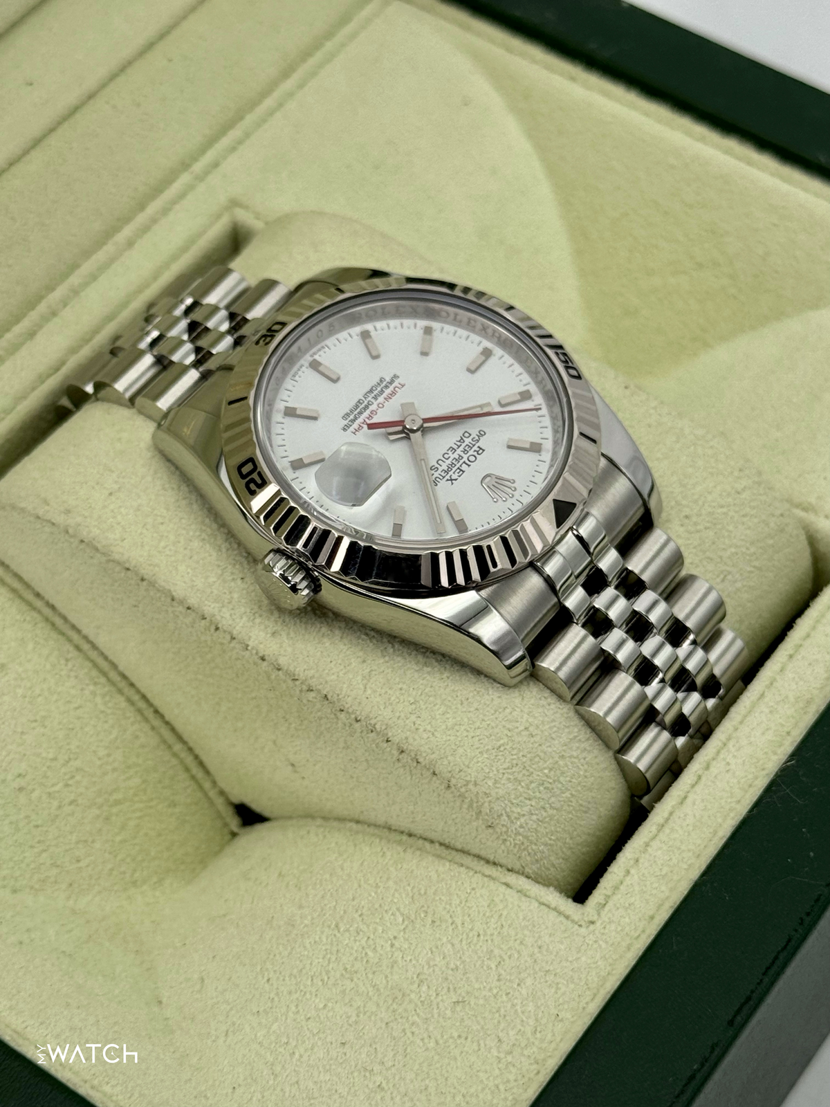 2014 Rolex Datejust Turn-O-Graph 36mm 116264 Jubilee White Dial