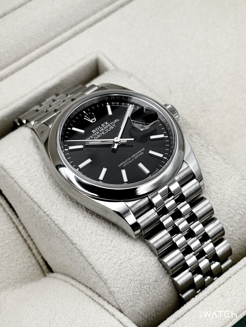 2024 Rolex Datejust 36mm 126200 Stainless Steel Jubilee Black Dial
