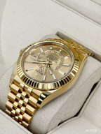 2024 Rolex Sky-Dweller 42mm 336938 Yellow Gold Jubilee Champagne Dial