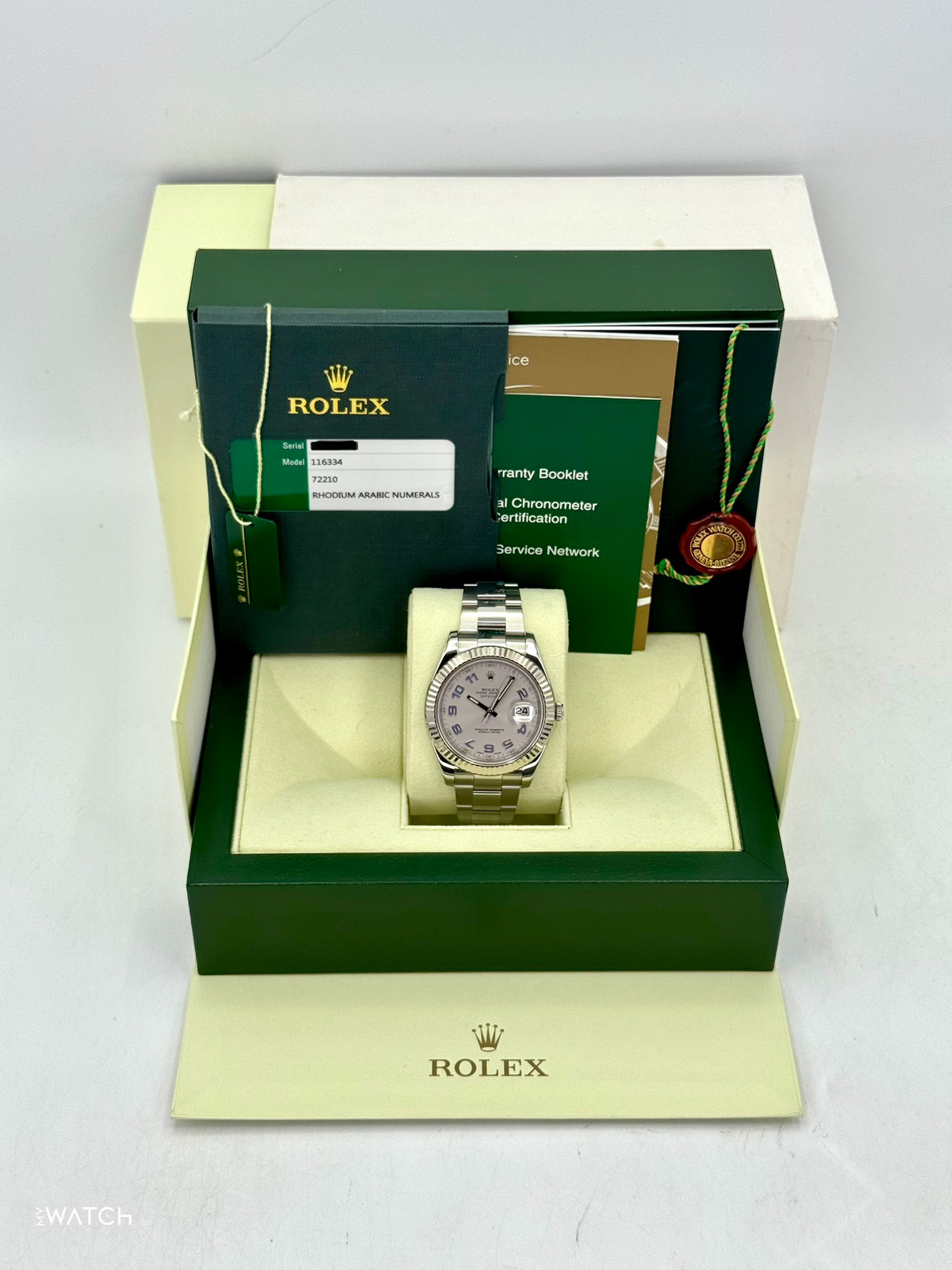 2017 Rolex Datejust II 41mm 116334 Stainless Steel Oyster Silver Numerical Dial