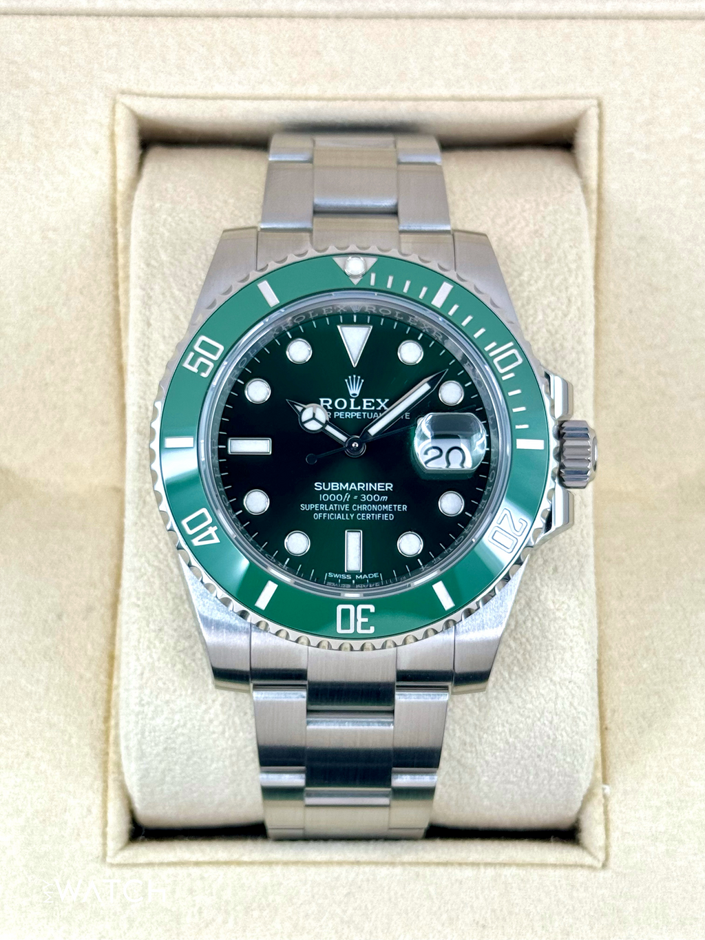 2018 Rolex Submariner “Hulk” 40mm 116610LV Green Dial