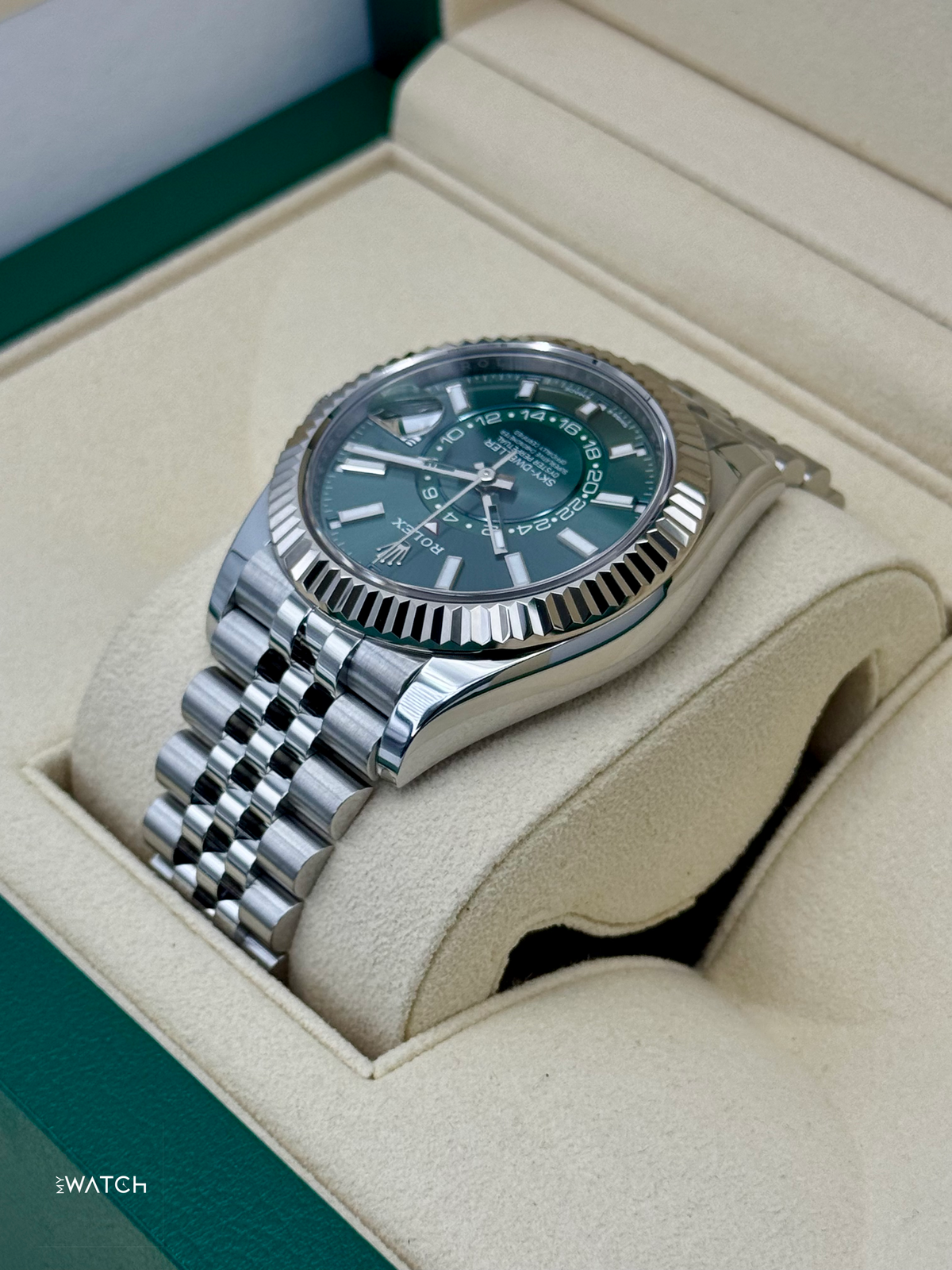 2025 Rolex Sky-Dweller 42mm 336934 Jubilee Green Dial