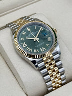 NEW 2026 Rolex Datejust 36mm 126233 Two-Tone Jubilee Green Diamond Dial