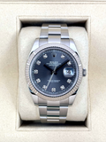 2022 Rolex Datejust 41mm 126334 Stainless Steel Oyster Rhodium Diamond Dial