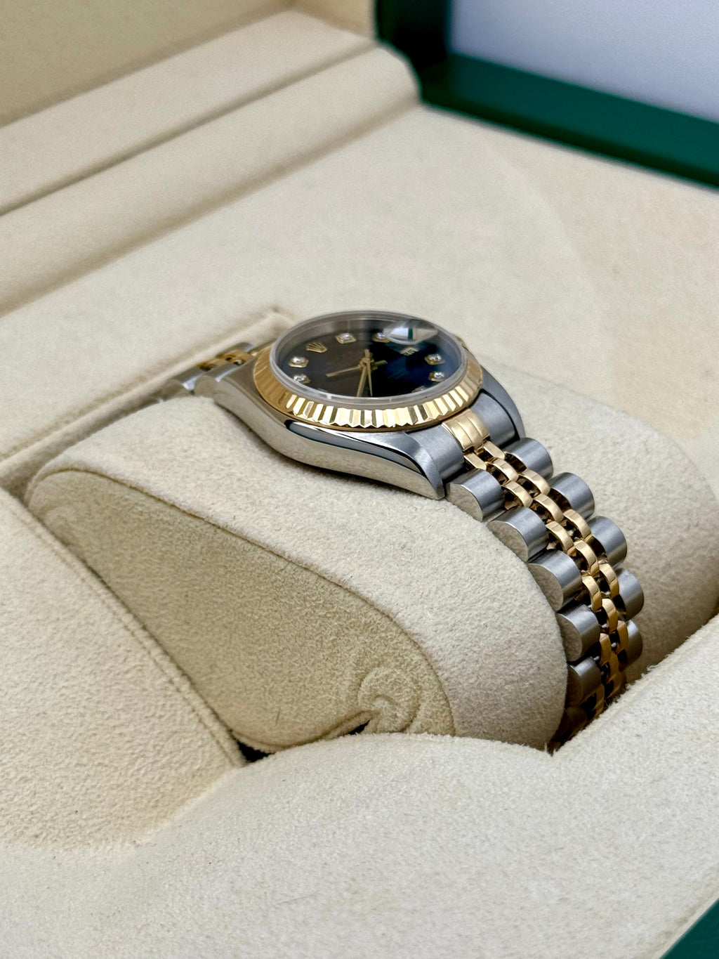 Rolex Lady-Datejust 28mm 79173 Two-Tone Blue 10 Diamond Dial