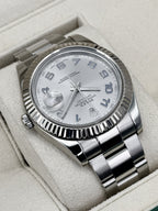 2010 Rolex Datejust II 41mm 116334 Stainless Steel Oyster Silver Dial
