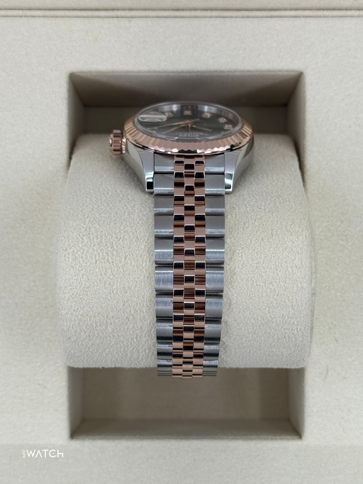 NEW 2025 Rolex Ladies Datejust 28mm 279171 Two-Tone Green Diamond Dial