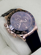 2012 Rolex Daytona 40mm 116515LN Rose Gold Oysterflex Chocolate Dial
