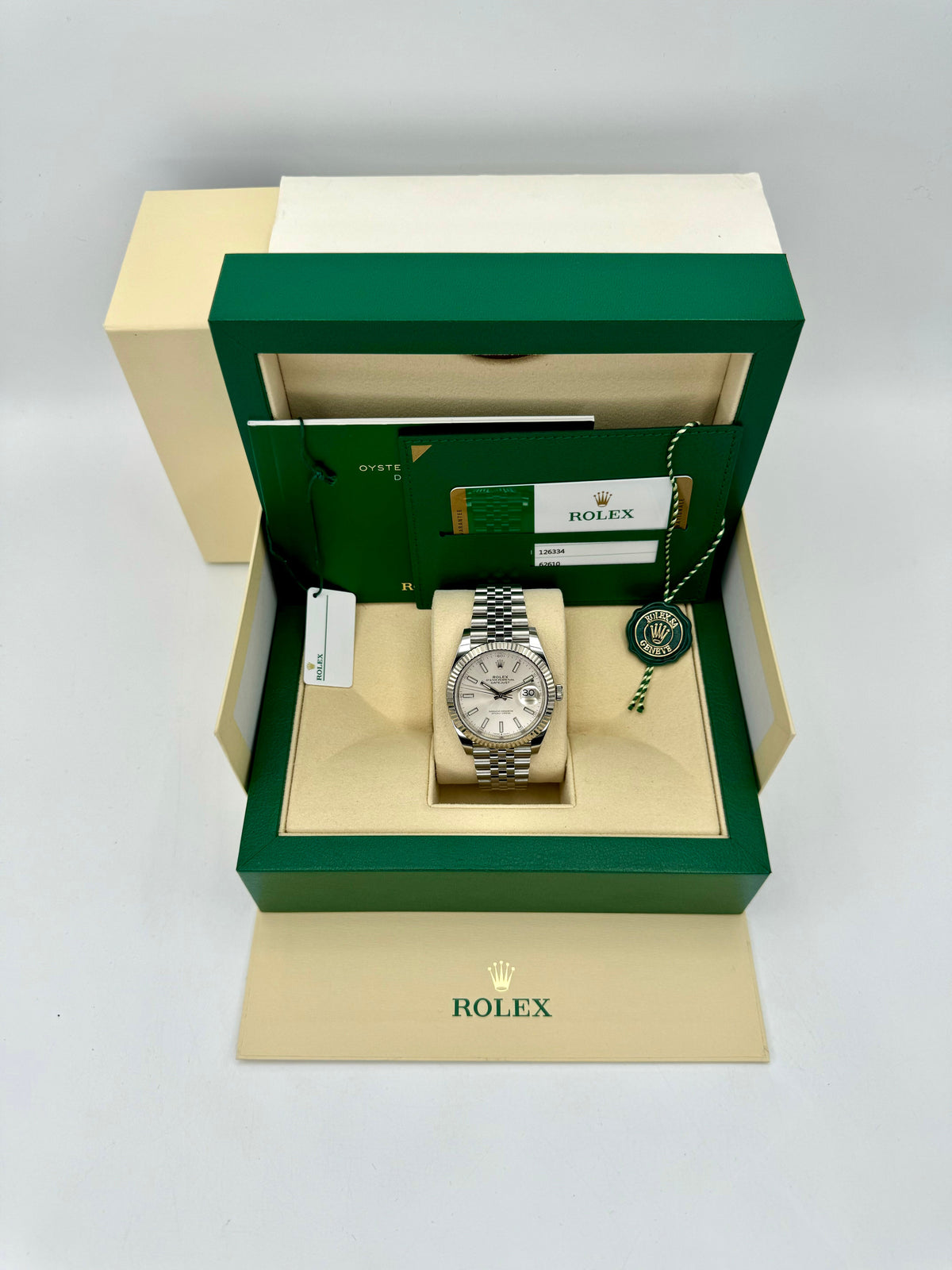2020 Rolex Datejust 41mm 126334 Stainless Steel Jubilee Silver Dial