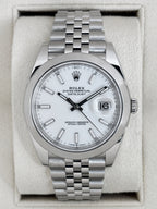 2024 Rolex Datejust 41mm 126300 Stainless Steel Jubilee White Dial