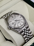 1970 Rolex Datejust 36mm 1603 Stainless Steel Jubilee Silver Linen Dial