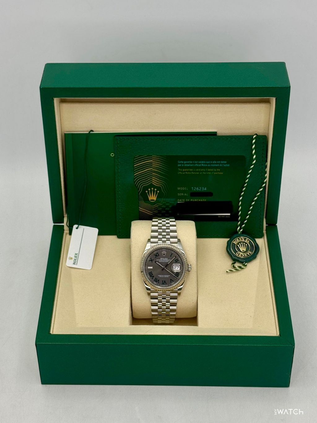 2025 Rolex Datejust 36mm 126234 Jubilee Wimbledon Dial