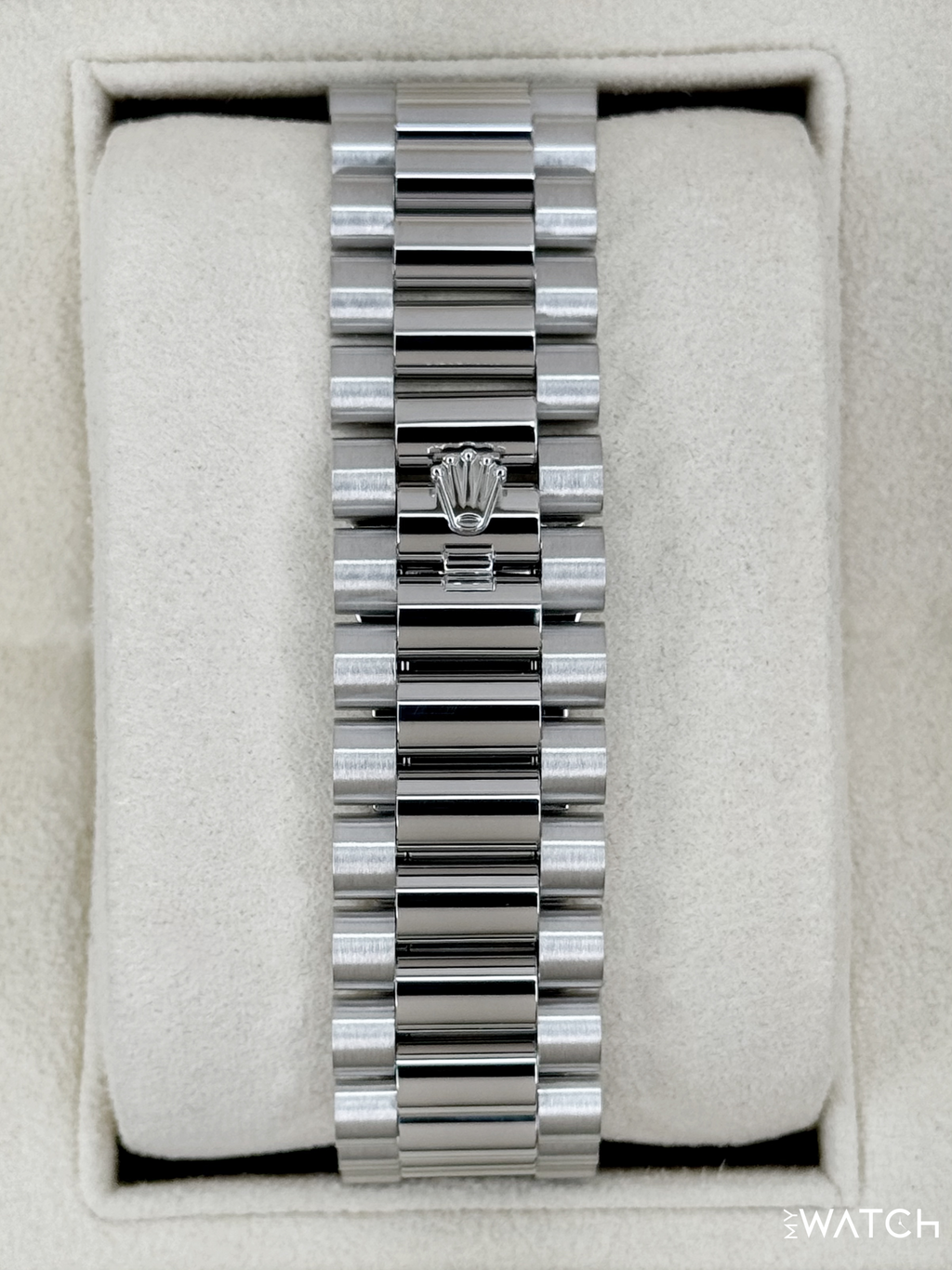 2022 Rolex Day-Date 40mm 228396TBR Ice Blue Diamond Baguette Dial