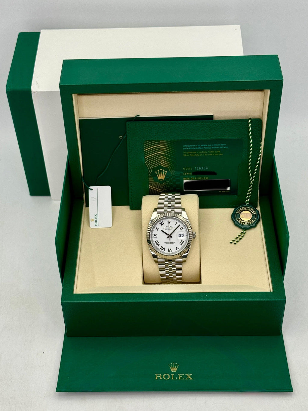 NEW 2026 Rolex Datejust 41mm 126334 Stainless Steel Jubilee White Roman Numeral Dial
