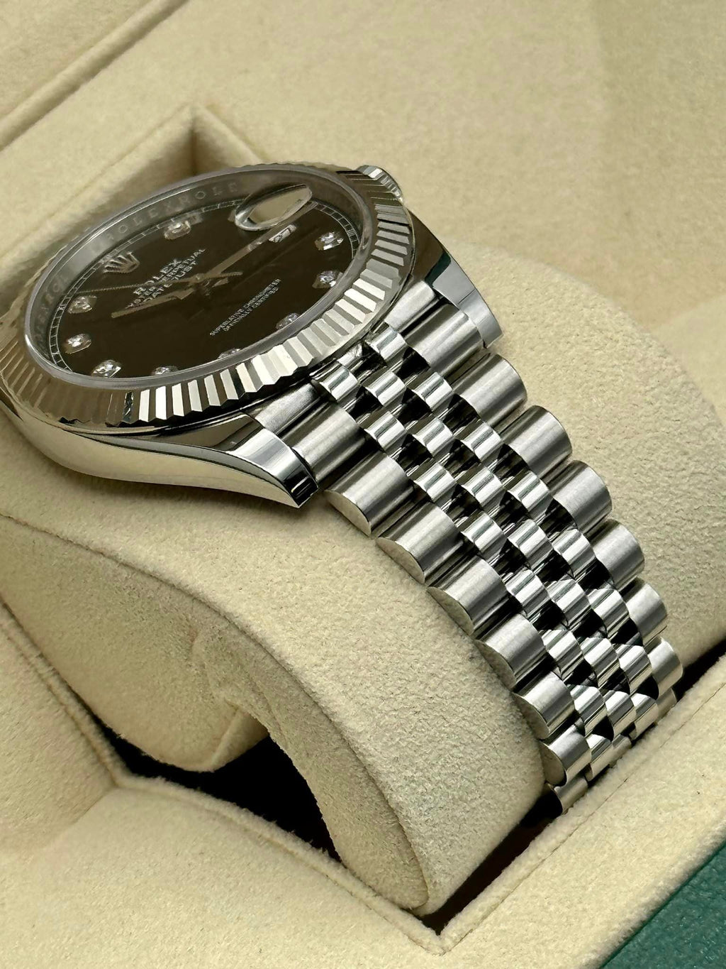 2019 Rolex Datejust 41mm 126334 Jubilee Black Diamond Dial