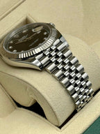 2019 Rolex Datejust 41mm 126334 Jubilee Black Diamond Dial
