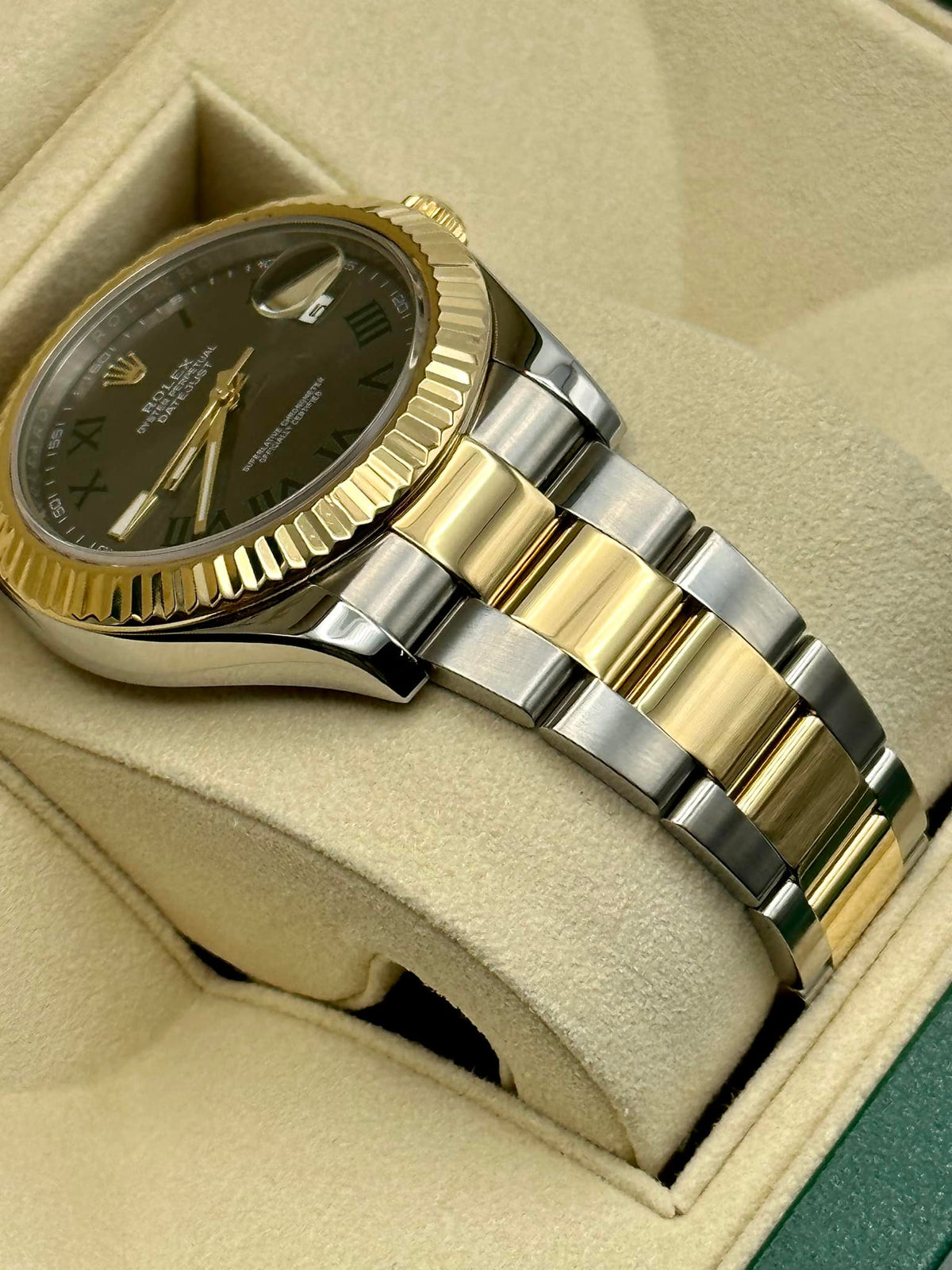 2016 Rolex Datejust 41mm 116333 Two-Tone Oyster Wimbledon Dial