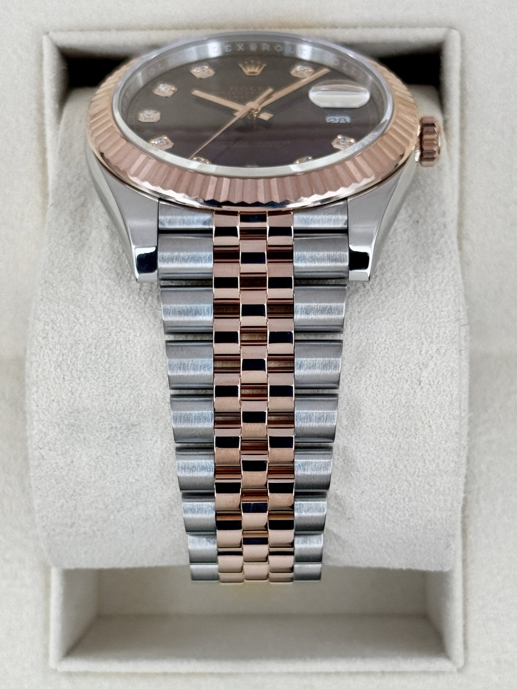 2019 Rolex Datejust 41mm 126331 Two-Tone Chocolate Diamond Dial