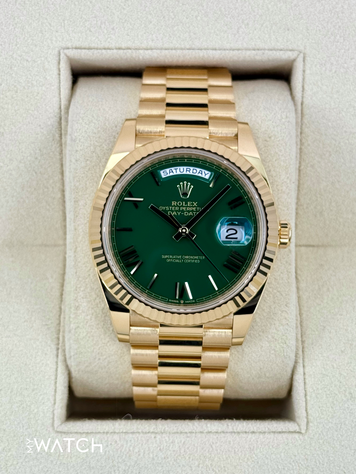 NEW 2025 Rolex Day-Date 40mm 228238 Presidential Green Dial