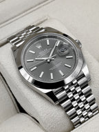2024 Rolex Datejust 41mm 126300 Stainless Steel Jubilee Rhodium Dial