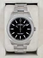 2019 Rolex Oyster Perpetual 39mm 114300 Stainless Steel Black Dial