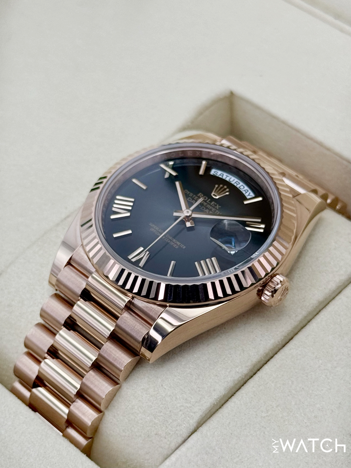 NEW 2025 Rolex Day-Date 40mm 228235 Presidential Slate Ombre Dial