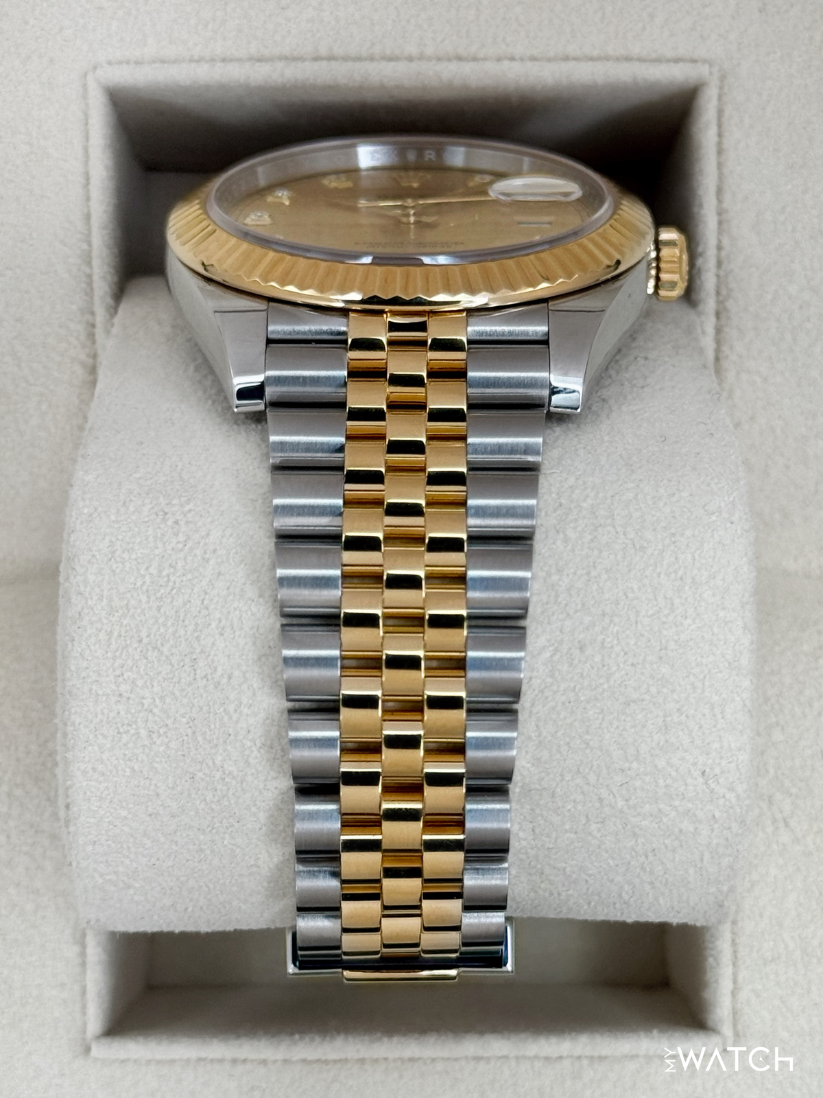 2023 Rolex Datejust 41mm 126333 Two-Tone Jubilee Champagne Diamond Dial