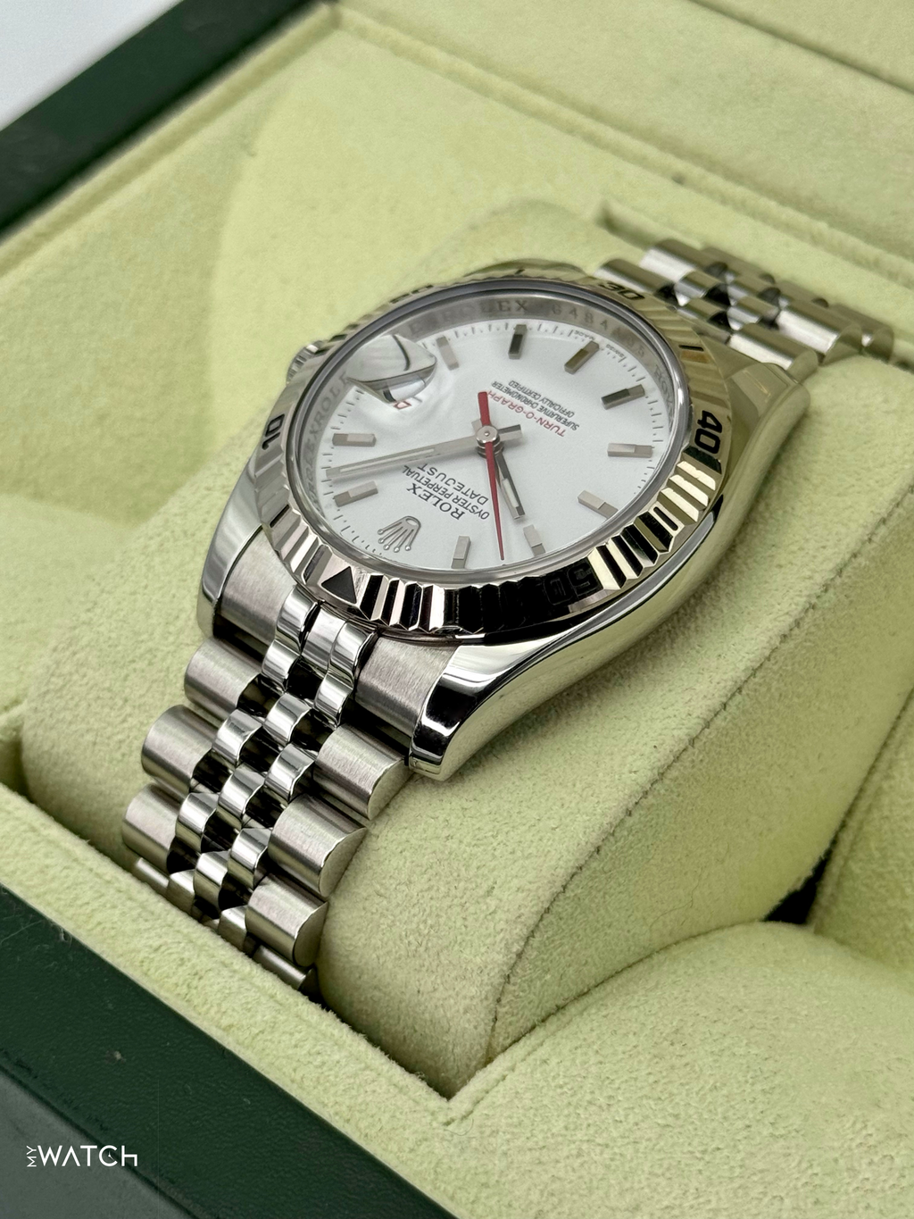 2014 Rolex Datejust Turn-O-Graph 36mm 116264 Jubilee White Dial