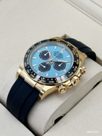 NEW 2026 Rolex Daytona 40mm 126518LN Yellow Gold Oysterflex Turquoise Dial (STICKERED)