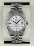 1970 Rolex Datejust 36mm 1603 Stainless Steel Jubilee Silver Linen Dial