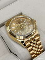 2024 Rolex Sky-Dweller 42mm 336938 Yellow Gold Jubilee Champagne Dial
