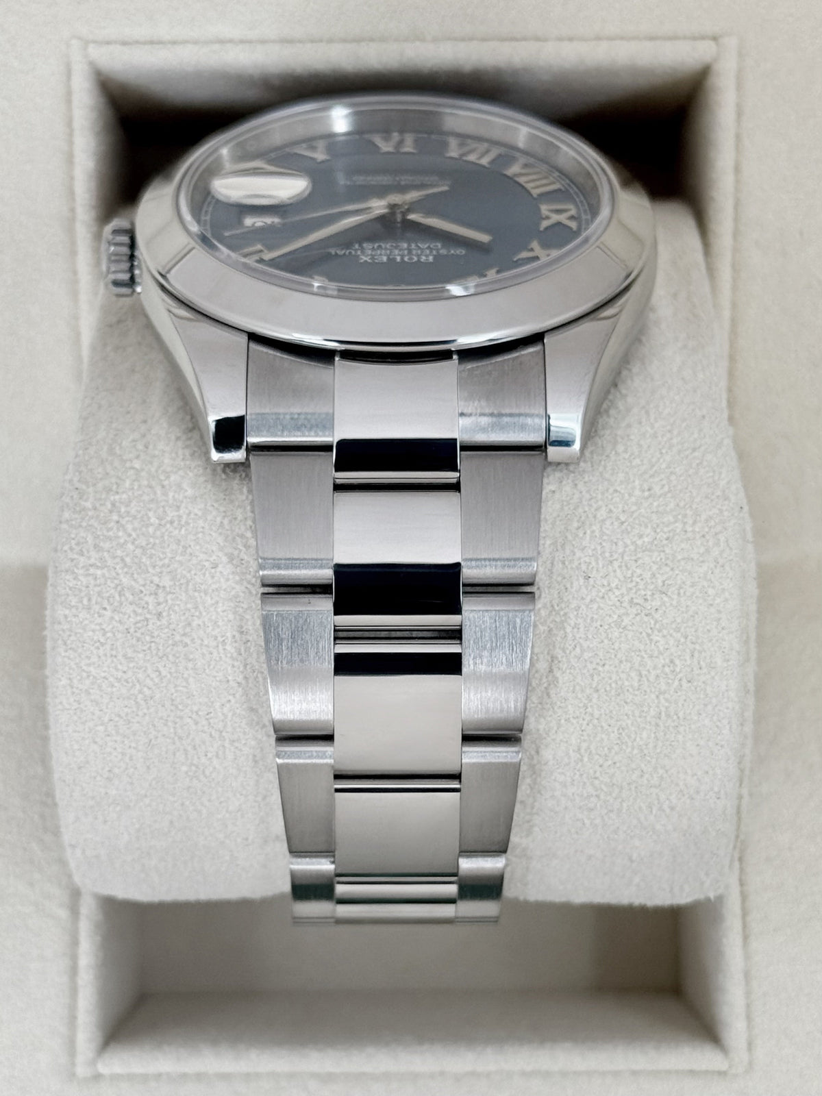 2023 Rolex Datejust 41mm 126300 Stainless Steel Oyster Blue Roman Numeral Dial
