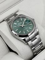 2024 Rolex Datejust 36mm 126200 Oyster Mint Green Dial