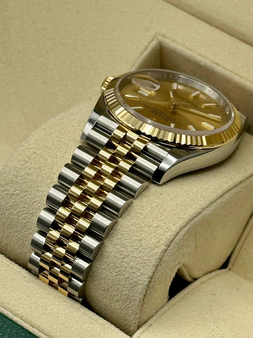2022 Rolex Datejust 36mm 126233 Two-Tone Jubilee Champaign Stick Dial