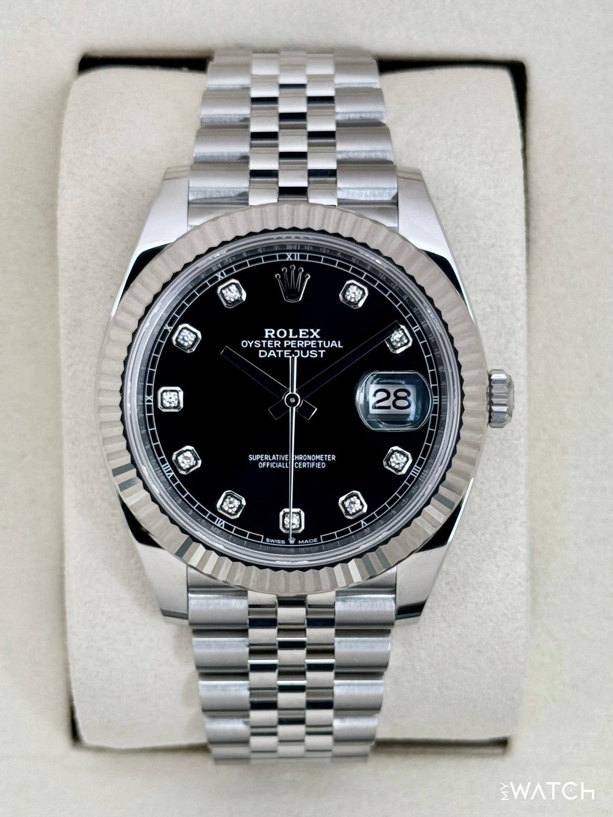 NEW 2026 Rolex Datejust 41mm 126334 Stainless Steel Jubilee Black Diamond Dial