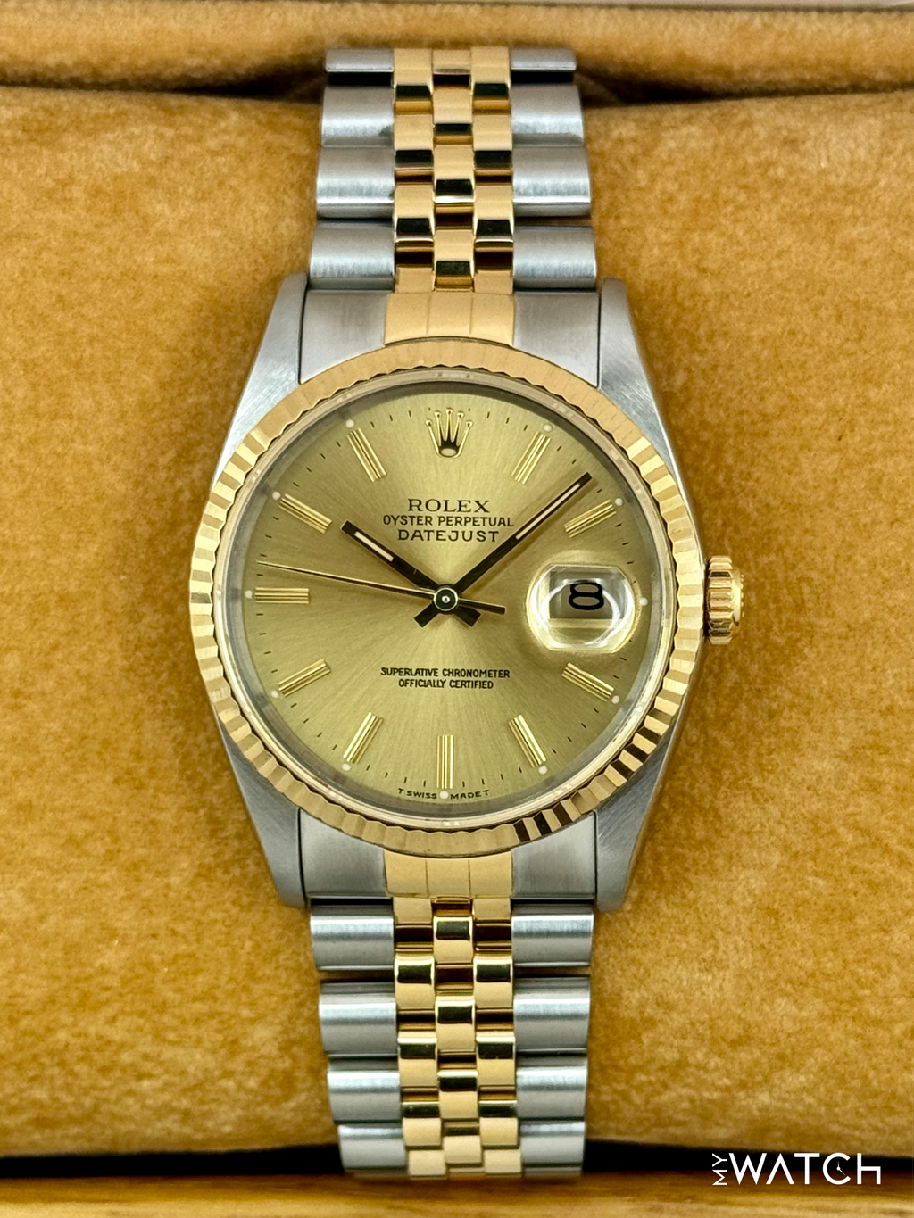 1991 Rolex Datejust 36mm 16233 Two-Tone Jubilee Champagne Dial