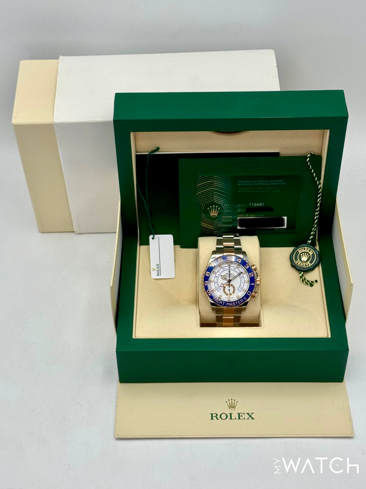Rolex Yacht-Master II 44mm 116681 Two-Tone White Dial