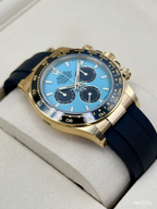 NEW 2026 Rolex Daytona 40mm 126518LN Yellow Gold Oysterflex Turquoise Dial (STICKERED)