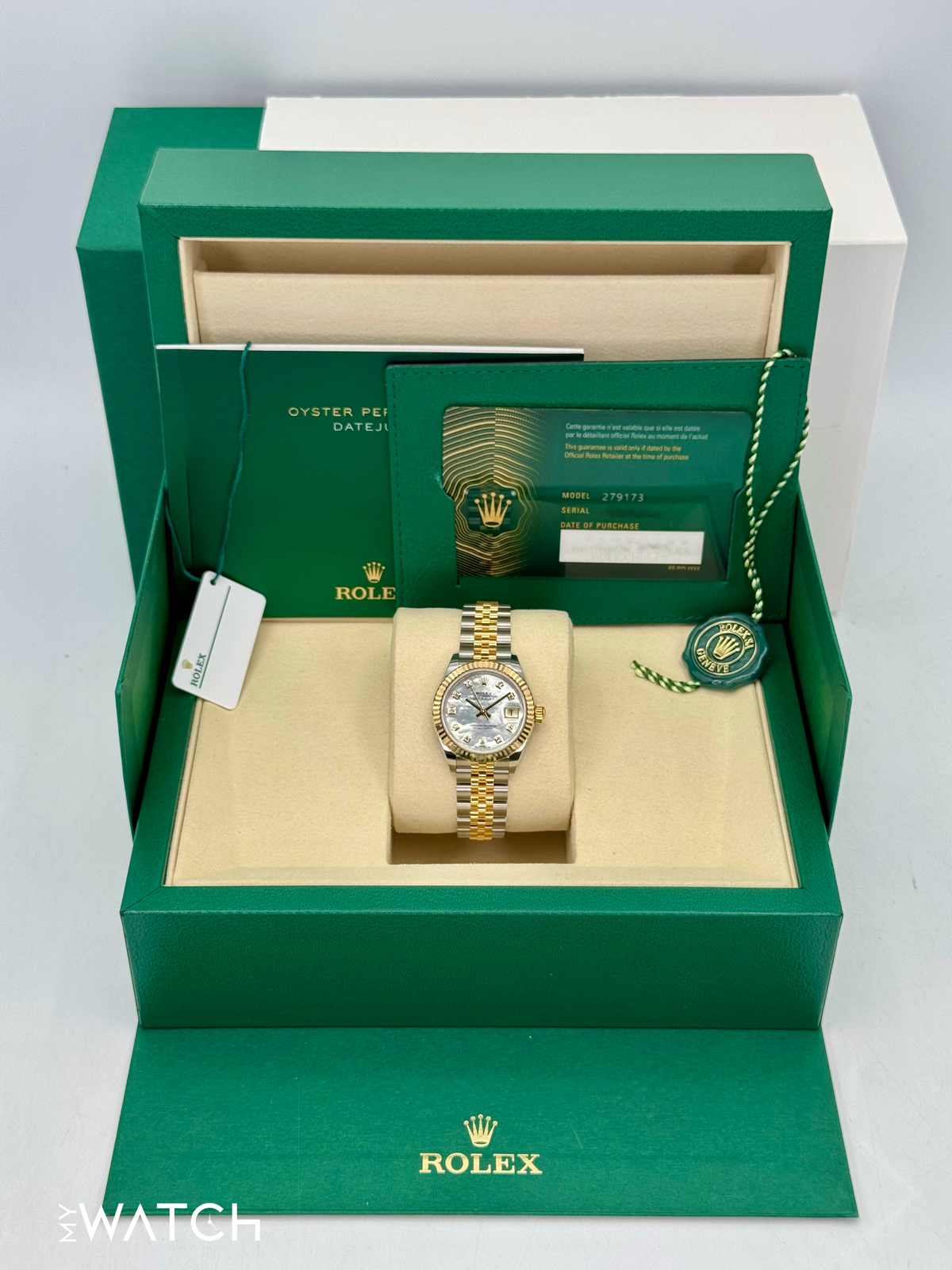NEW 2026 Rolex Lady Datejust 28mm 279173 Jubilee MOP Diamond Dial