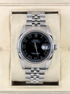 2016 Rolex Datejust 36mm 116234 Stainless Steel Jubilee Black Dial