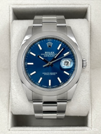 2018 Rolex Datejust 41mm 126300 Stainless Steel Oyster Blue Dial