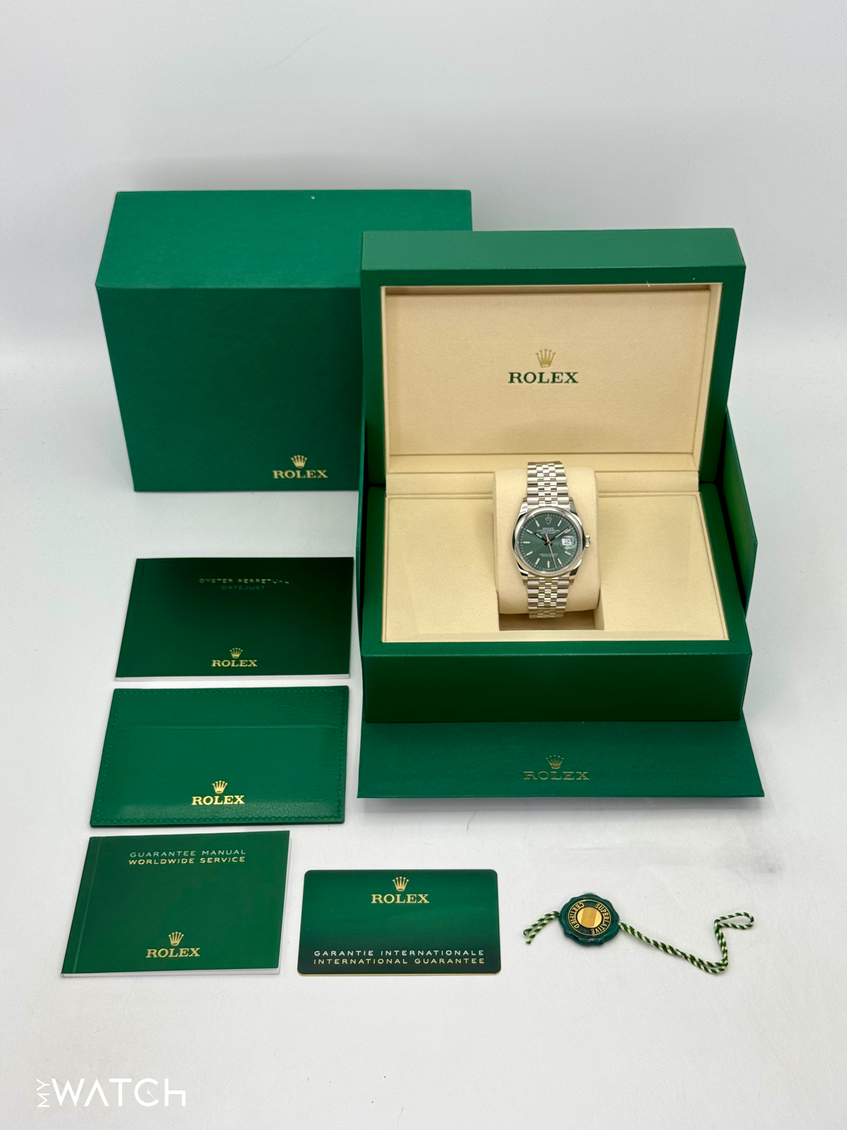 NEW 2026 Rolex Datejust 36mm 126200 Stainless Steel Jubilee Green Dial