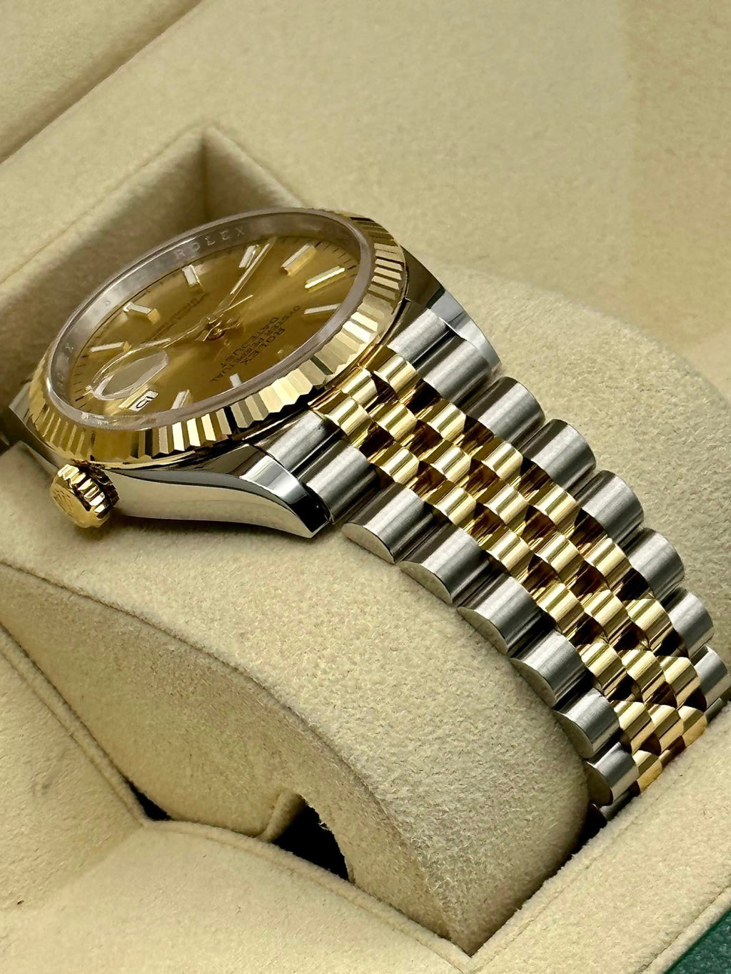 2022 Rolex Datejust 36mm 126233 Two-Tone Jubilee Champaign Stick Dial
