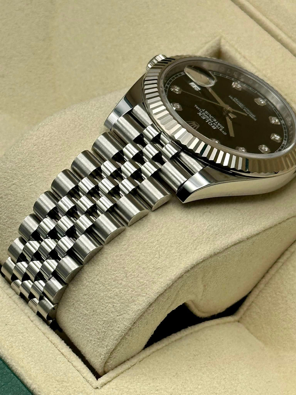 2019 Rolex Datejust 41mm 126334 Jubilee Black Diamond Dial