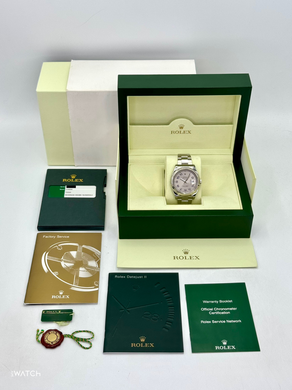 2017 Rolex Datejust II 41mm 116334 Stainless Steel Oyster Silver Numerical Dial