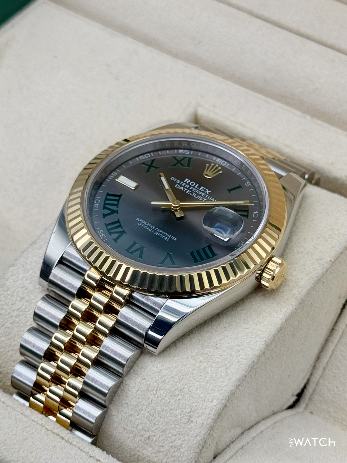 2020 Rolex Datejust 41mm 126333 Two-Tone Oyster Wimbledon Dial