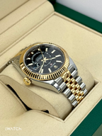 2022 Rolex Sky-Dweller 42mm 326933 Two-Tone Jubilee Black Dial